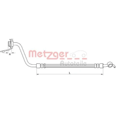 Bilde av METZGER 4111057 Bremseslange 309 HYUNDAI: SANTA FE 2