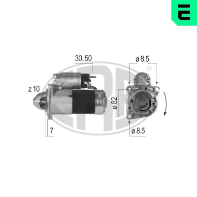 Bilde av ERA 220643 Starter 12 1,9 10 OPEL: Zafira B, Astra J Hatchback, Vectra C Caravan, FIAT: Ducato III Flatvogn lastebil / Chassis, Minibuss