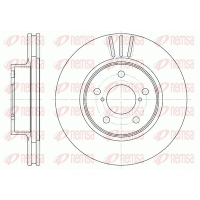 Bilde av REMSA 6397.10 Bremseskiver framaksel 260, 260 24 5 ventilert SUBARU: Impreza III Hatchback, II Sedan, Stasjonsvogn