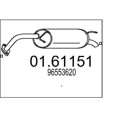 Bilde av MTS 01.61151 Sluttlyddemper 840 CHEVROLET: Lacetti Hatchback