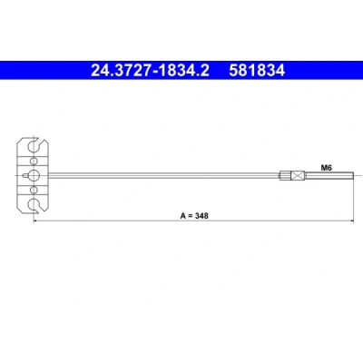 Bilde av ATE 24.3727 1834.2 Bremsekabel 348