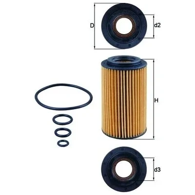 Bilde av Oljefilter MAHLE ORIGINAL OX 153/7D