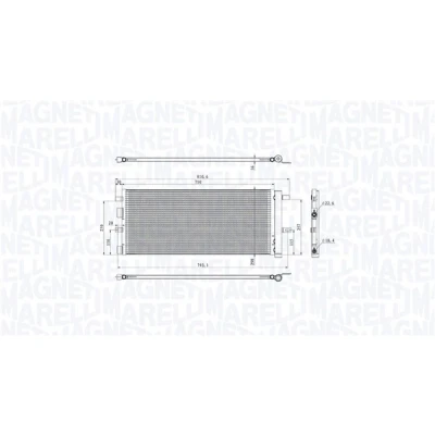 Bilde av MAGNETI MARELLI 350203103900 Kondensator med tørker 298 690 16 FORD: Mondeo 5 Kombi
