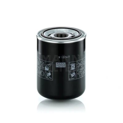Bilde av MANN FILTER W 1374/7 Oljefilter 1 1/2 16 UN 2B Påskruingsfilter