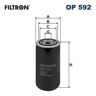 Bilde av FILTRON OP 592 Oljefilter 1 12 UNF Påskruingsfilter