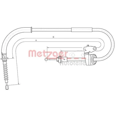 Bilde av METZGER 10.4303 Bremsekabel bakre venstre 1393/1244 COFLE MINI: Hatchback
