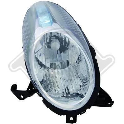 Bilde av DIEDERICHS 6024382 Frontlykter høyre H4 med motor for høydejustering hovedlys NISSAN: MICRA C+C 3, 3