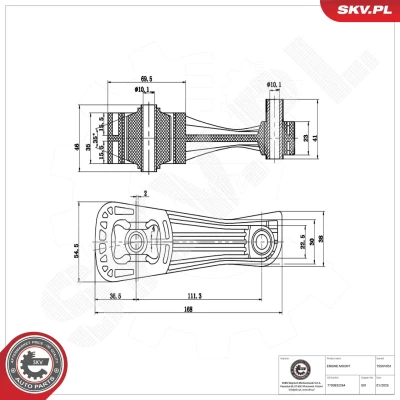 Bilde av Lagring, motor, Bak, Nede Esen skv 75SKV051 renault OE 7700 832 264