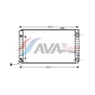 Bilde av PRASCO Radiator Aluminium 720mm 438mm 40mm Kjøleribber loddet AUDI: A8 D2 AIA2099
