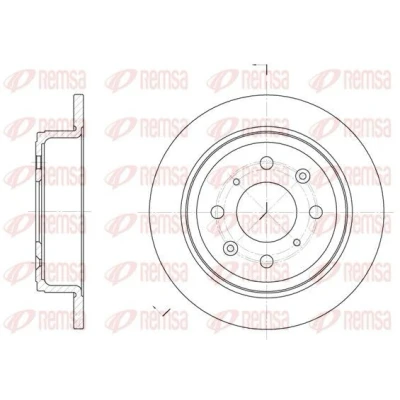 Bilde av REMSA 6083.00 Bremseskiver bakaksel 239, 239 10 4 fullt ut HONDA: Jazz 3, CIVIC 6 Stufenheck, Hatchback