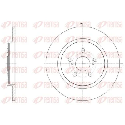 Bilde av REMSA 61464.00 Bremseskiver bakaksel 278,9, 278,9 10 5 fullt ut TOYOTA: Urban Cruiser