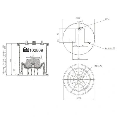 Bilde av FEBI BILSTEIN 102809 Fjærbelg, luftfjæring