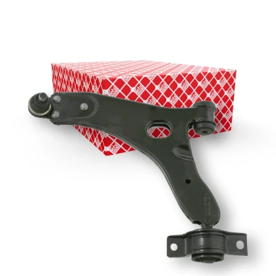 Bilde av FEBI BILSTEIN 15682 Bærebru med holder lager, støtte / styreledd framaksel venstre, nede Casterstag stålplate FORD: Focus Mk1 Hatchback