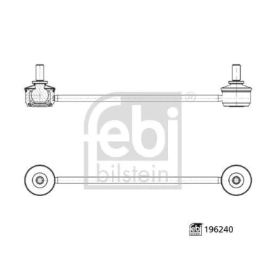 Bilde av FEBI BILSTEIN 196240 Stabstag venstre bakaksel, høyre bakaksel 110mm M12 x 1,5 med muttere Stål ALFA ROMEO: Stelvio, Giulia Sedan