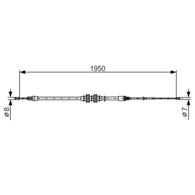 Bilde av BOSCH 1 987 482 785 Bremsekabel 1950