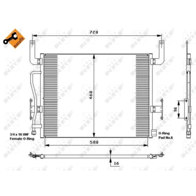 Bilde av NRF EASY FIT 35655 Kondensator med tetningsring 580