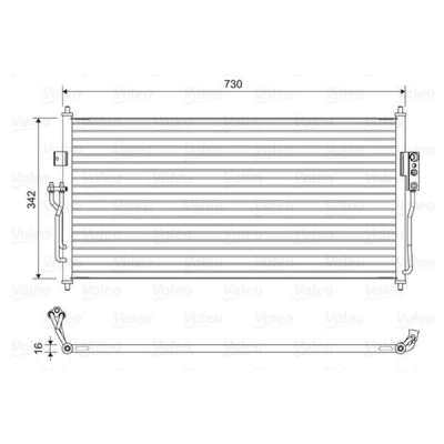 Bilde av VALEO 822583 Kondensator uten tørker Aluminium 342