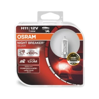 Bilde av OSRAM 64211NBS HCB Lyspære, fjernlys H11 12V 55W Halogen AUDI: Q5, A6 C7 Avant, A4 B7 BMW: X5, 3 Touring, 5 Sedan
