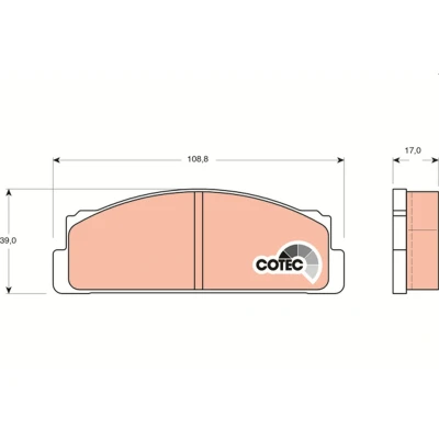 Bilde av TRW COTEC GDB106 Bremseklosser ikke klargjort for slitasjeindikator FIAT: Panda I Hatchback