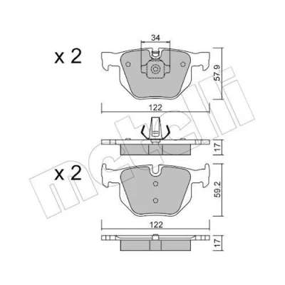Bilde av Bremseklosser sett, Bakaksel, bmw x5 [e70, f15, f85], x6 [e71, e72, f16, f86], 34 21 6 776 937