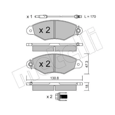 Bilde av Bremseklosser sett, Framaksel, nissan kubistar skåp, renault kangoo, kangoo express, 41060 00QAF, 00QAG, 77 01 205 995,