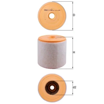 Bilde av MAHLE ORIGINAL LX 4959 Luftfilter 158 160 Filterinnsats