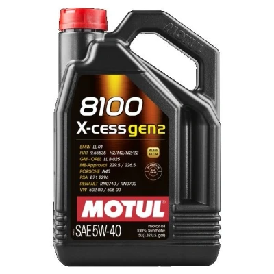 Bilde av Motul 8100 X CESS GEN2 5W 40 5l Motorolje 109776 BMW: 5 Touring, X6, X3, VOLKSWAGEN: Polo IV Hatchback, Transporter 5, Touran I