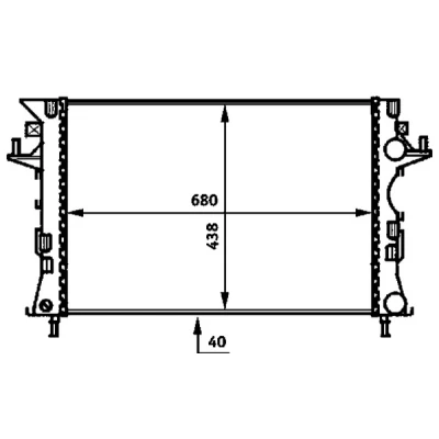 Bilde av MAHLE ORIGINAL CR 462 000P Radiator for kjøretøy med luftkondisjonering 680 438 40 Kjøleribber loddet
