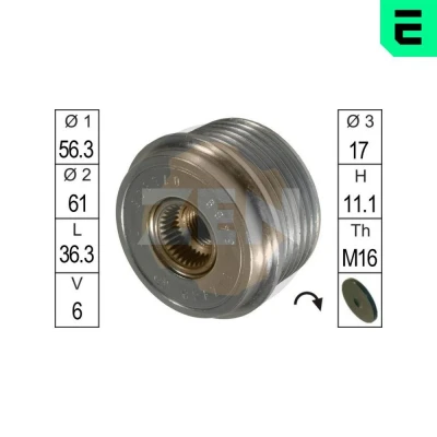 Bilde av ERA ZN5409 Frihjul Dynamo
