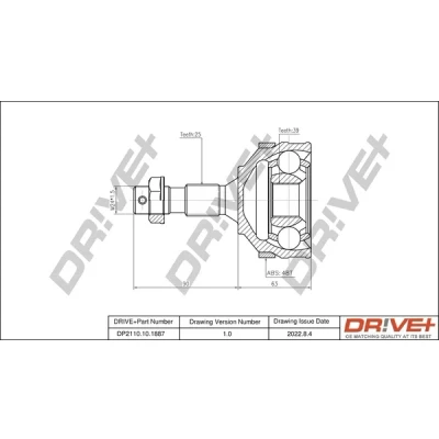 Bilde av Dr!ve+ DP2110.10.1887 Drivknute PEUGEOT: 5008 I, CITROËN: C5 II Stasjonsvogn