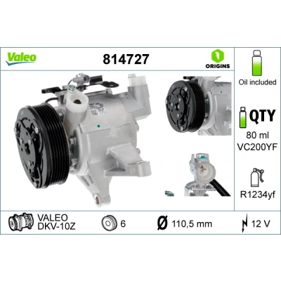 Bilde av VALEO 814727 Kompressor DKV10Z