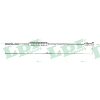 Bilde av LPR C0869B Bremsekabel 300 Trommelbrems TOYOTA: Celica IV Hatchback, Corolla VIII Liftback, VII Compact