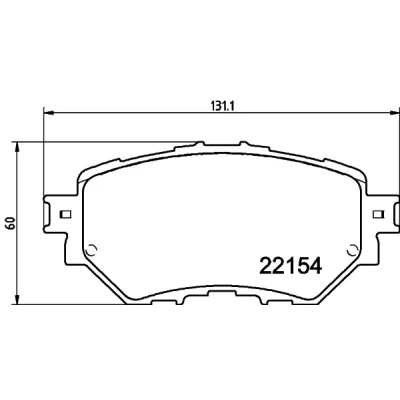 Bilde av HELLA 8DB 355 032 091 Bremseklosser ikke klargjort for slitasjeindikator med tilbehør MAZDA: 3 Hatchback, Sedan