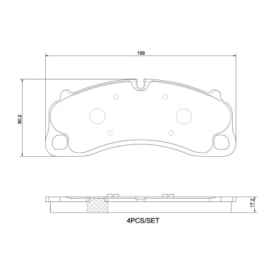 Bilde av BREMBO P 65 048 Bremseklosser klargjort for slitasjeindikator uten tilbehør PORSCHE: 911 Coupé, Cayman, Coupé