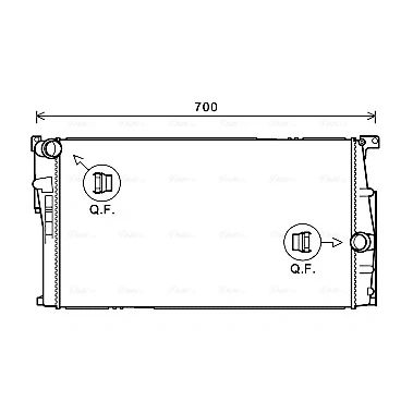 Bilde av PRASCO BW2446 Radiator Aluminium 600 330 32 med hurtigkoplinger Kjøleribber loddet BMW: 3 Sedan