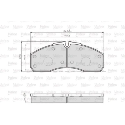 Bilde av VALEO 872160 Bremseklosser framaksel inkl. slitasjevarselkontakt uten sikringsskruesett, for vanskelige bruksforhold IVECO: DAILY 3 Kasten/Kombi