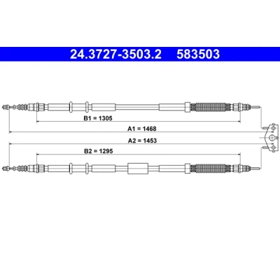Bilde av ATE 24.3727 3503.2 Bremsekabel 1453, 1468