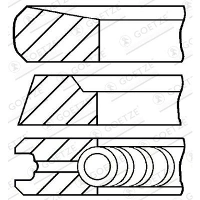 Bilde av GOETZE ENGINE 08 436100 00 Stempelringsett 89