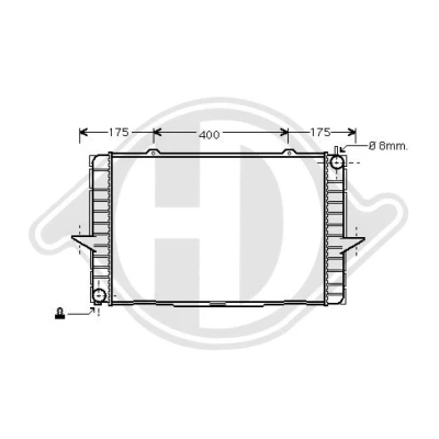 Bilde av DIEDERICHS DCM3515 Radiator 590 390 34 Climate VOLVO: V70 I, XC70 I Cross Country, C70 Coupé