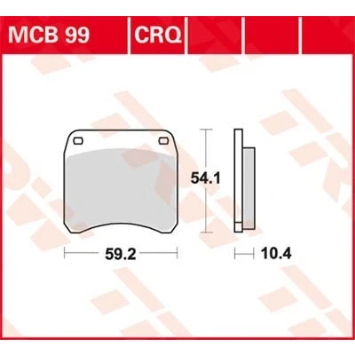Bilde av TRW Organic Allround MCB99 Bremseklosser