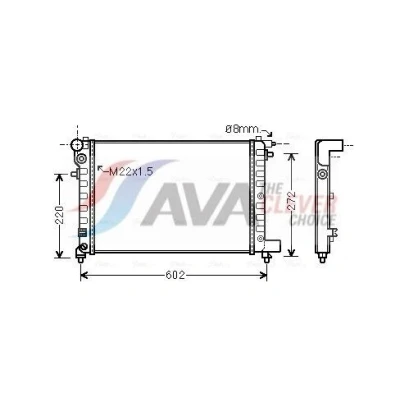 Bilde av PRASCO CNA2120 Radiator Aluminium 530 322 34 Kjøleribber satt sammen mekanisk PEUGEOT: 106 II Hatchback