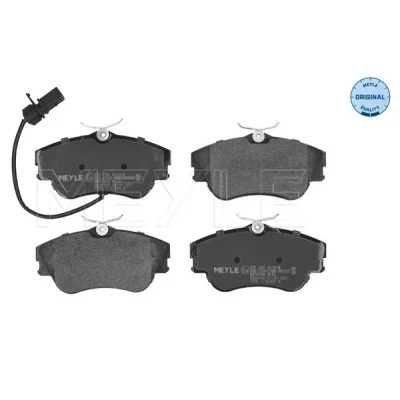 Bilde av MEYLE 025 234 4519/W Bremseklosser ORIGINAL Quality framaksel inkl. slitasjevarselkontakt med antihyle blikk VOLKSWAGEN: Transporter 4