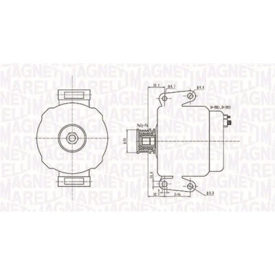 Bilde av MAGNETI MARELLI 063731630010 Dynamo 12V 150A MERCEDES BENZ: C Klasse T modell, Sedan, Sprinter 3 Flatvogn lastebil/Chassis