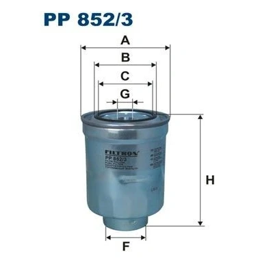 Bilde av FILTRON PP 852/3 Drivstoffilter Påskruingsfilter MITSUBISHI: ASX SUV, OUTLANDER 2 3, CITROËN: C4 Aircross, PEUGEOT: 4008 SUV