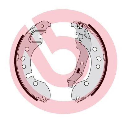 Bilde av BREMBO S 68 548 Bremsesko 203 38 med håndbremsarm SMART: Forfour II Hatchback