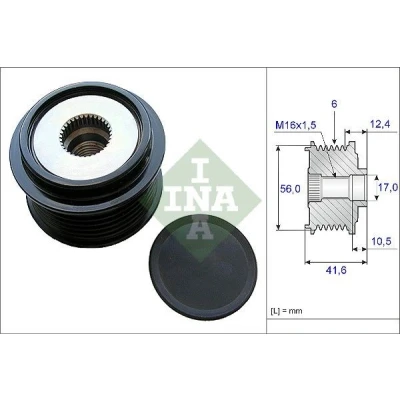 Bilde av INA 535 0210 10 Frihjul Dynamo spesialverktøy nødvendig for montering VOLKSWAGEN: Multivan 5 (7HM, Transporter 5, Tiguan I, AUDI: A4 B8 Avant, Q5