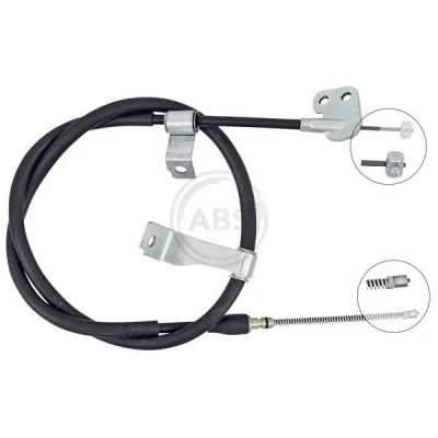 Bilde av Kabel, parkeringsbremse, Høyre bak, hyundai i10 i, 597700X010