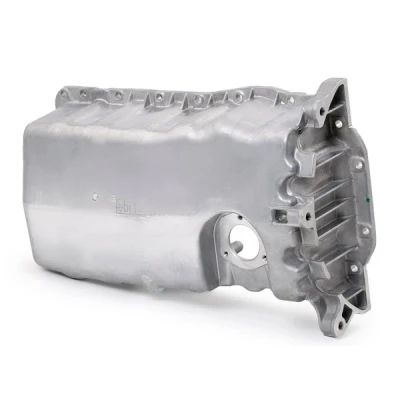 Bilde av FEBI BILSTEIN 23048 Bunnpanne med hull for oljenivåmåler Aluminium SKODA: Octavia 1 Combi, I Hatchback, VOLKSWAGEN: Golf 4, Polo IV Hatchback