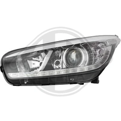 Bilde av DIEDERICHS 6554083 Frontlykter venstre H7/H7 med kjørelys (LED) motor for høydejustering hovedlys KIA: cee‘d II Hatchback