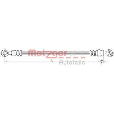 Bilde av METZGER 4110672 Bremseslange 351 M10 x 1 SF HYUNDAI: Tucson